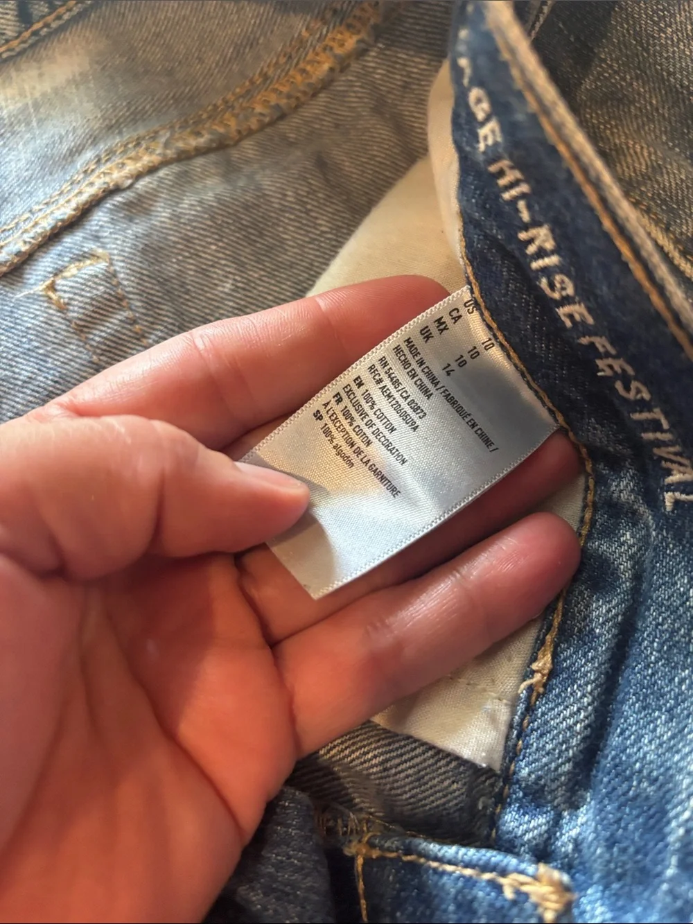 NEW American eagle vintage high rise festival distressed shorts